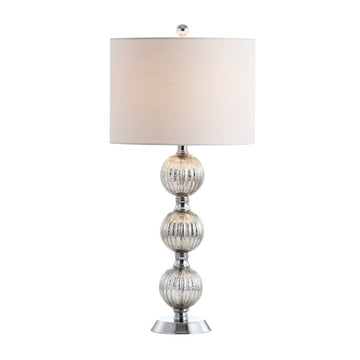 Rita 30.5" Silvered Orbs Glass/Metal LED Table Lamp - JONATHAN Y